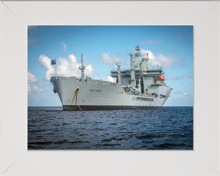 RFA Wave Knight A389 Wave Class Tanker Low Starboard View at Anchor