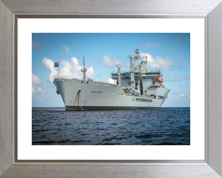 RFA Wave Knight A389 Wave Class Tanker Low Starboard View at Anchor