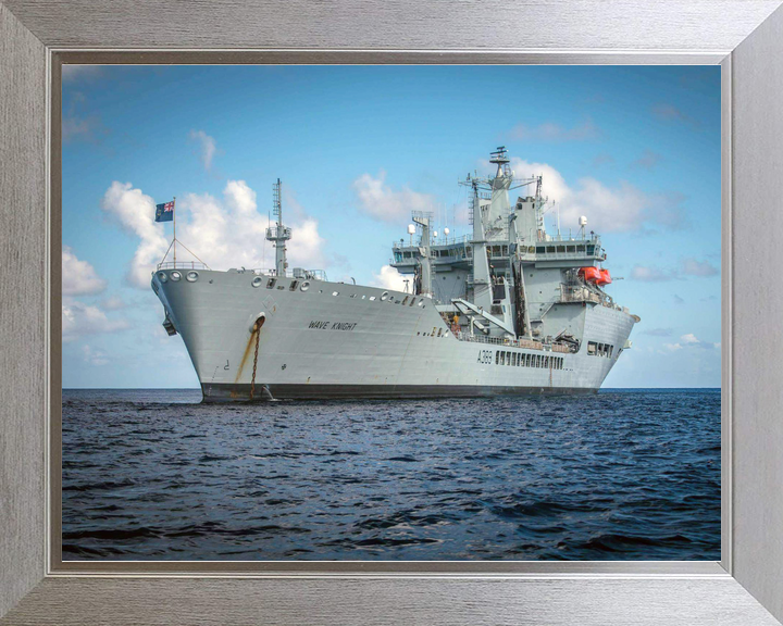 RFA Wave Knight A389 Wave Class Tanker Low Starboard View at Anchor