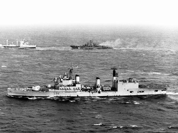 HMS Blake C99 Tiger Class Light Cruiser April 1976