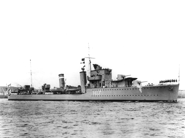 HMS Escapade H17 E Class Destroyer 1945