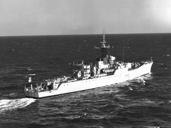 HMS Eastbourne F73 Whitby Class Frigate 1959