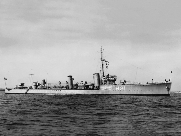 HMS Scimitar H21 S Class Destroyer 1935
