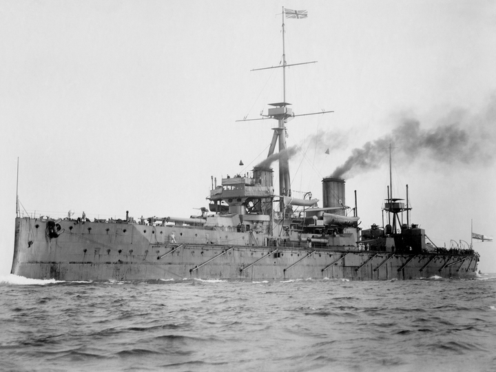 HMS Dreadnought (1906) Photo Print - at sea - Royal Navy Dreadnought Battleship Posters, Prints, & Visual Artwork Hampshire Prints 6 x 4 No Frame No