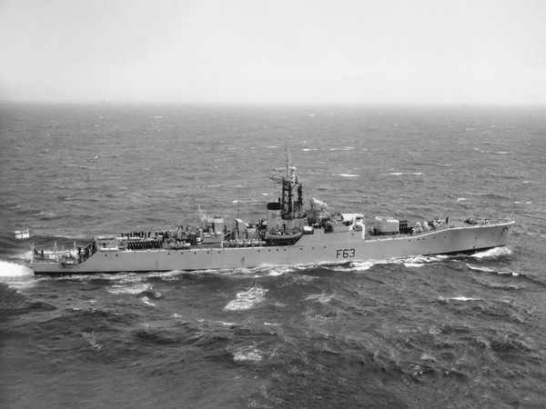 HMS Scarborough F63 Whitby Class Frigate 1960