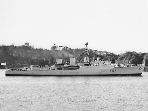 HMS Ashanti F117 Tribal Class Frigate 1961 Plymouth Sound