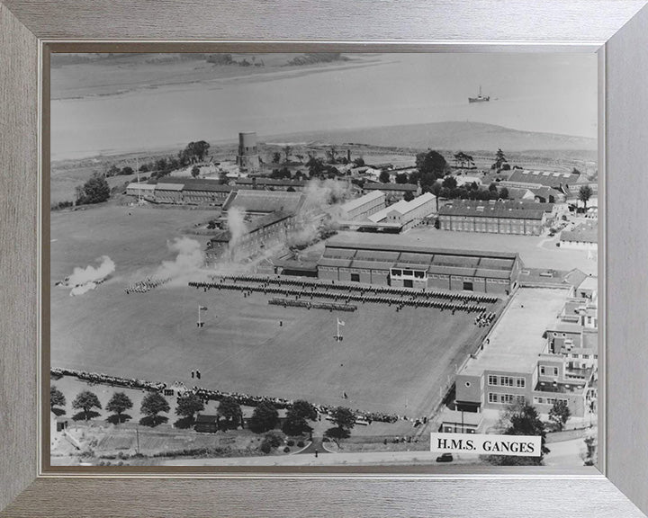 HMS Ganges Royal Navy basic training establishment Aerial Photo Print or Framed Photo Print - Hampshire Prints