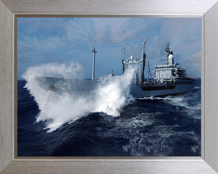 RFA Grey Rover (A269) Photo Print - At Sea 2006 - Royal Fleet Auxiliary Rover Class Tanker Posters, Prints, & Visual Artwork Hampshire Prints 10 x 8 Silver Frame No