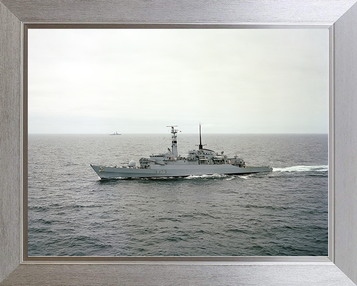HMS Arrow (F173) Royal Navy Type 21 Frigate Port Beam View Photo Print Wall Art Decor Posters, Prints, & Visual Artwork Hampshire Prints 10 x 8 Silver Frame No