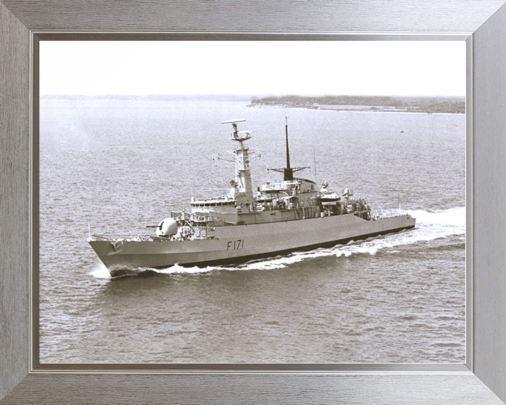 HMS Active (F171) Royal Navy Type 21 Frigate Photo Print Warship Wall Art Posters, Prints, & Visual Artwork Hampshire Prints 10 x 8 Silver Frame No