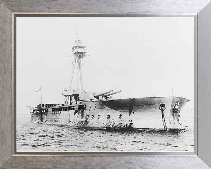 HMS Abercrombie (1915) Royal Navy Abercrombie Class monitor Monitor Photo Print Starboard Bow View Warship Wall Art Posters, Prints, & Visual Artwork Hampshire Prints 10 x 8 Silver Frame No