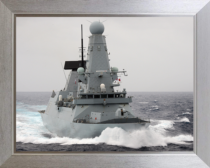HMS Daring (D32) Photo Print - Caribbean Sea 2013 - Royal Navy Type 45 Destroyer Posters, Prints, & Visual Artwork Hampshire Prints 10 x 8 Silver Frame No