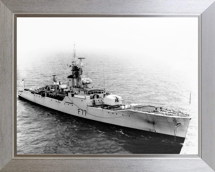HMS Blackpool (F77) Royal Navy Whitby Class Frigate Starboard View Photo Print Wall Art Decor Posters, Prints, & Visual Artwork Hampshire Prints 10 x 8 Silver Frame No