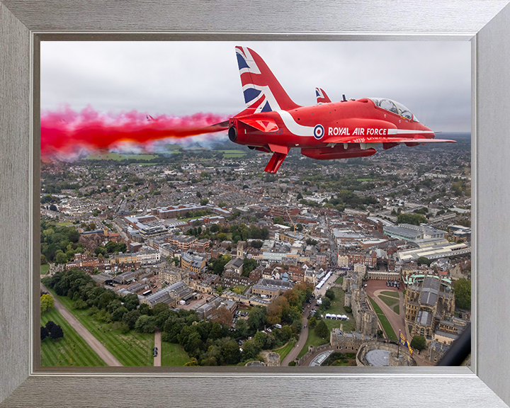 RAF Red Arrows Windsor Flyover 2025 Photo Print - Royal Air Force Aircraft