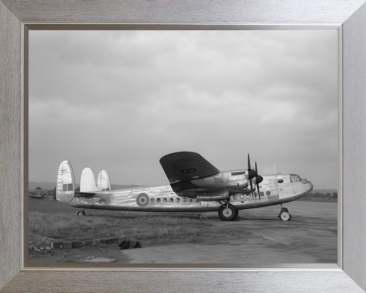 RAF Avro York C Mark I Photo Print - Royal Air Force Aircraft Hampshire Prints 10 x 8 Silver Frame No