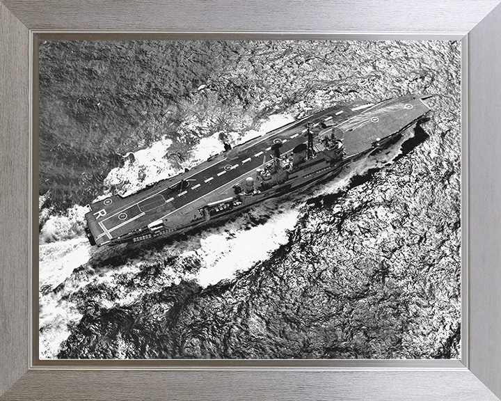 HMS Ark Royal (R09) Royal Navy Audacious Class Aircraft Carrier Photo Print Wall Art Decor Posters, Prints, & Visual Artwork Hampshire Prints 10 x 8 Silver Frame No