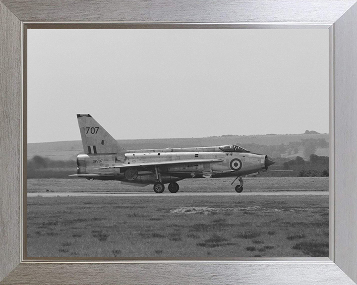 RAF English Electric Lightning Jet Take off Photo Print - Royal Air Force Aircraft Hampshire Prints 10 x 8 Silver Frame No