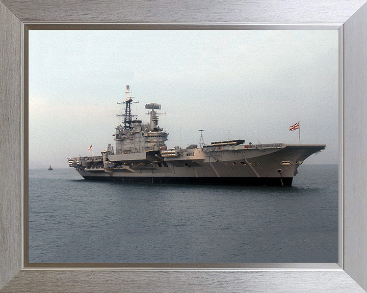 HMS Hermes R12 Royal Navy Centaur class Aircraft carrier Photo Print or Framed Print - Hampshire Prints