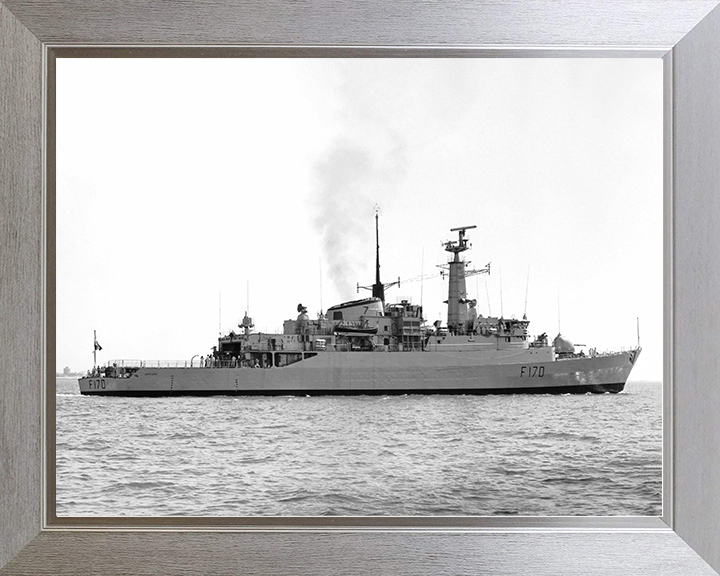 HMS Antelope (F170) Royal Navy Type 21 Frigate Starboard View Photo Print Wall Art Decor Posters, Prints, & Visual Artwork Hampshire Prints 10 x 8 Silver Frame No