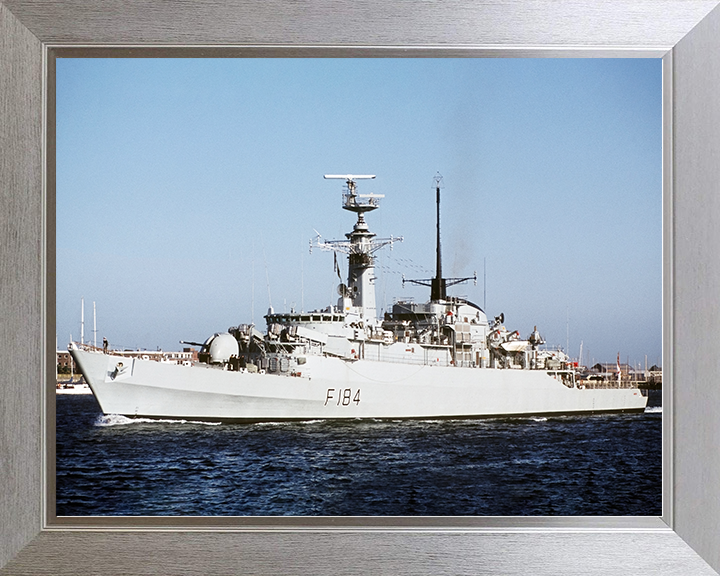 HMS Ardent (F184) Royal Navy Type 21 Frigate Starboard View Photo Print Wall Art Decor Posters, Prints, & Visual Artwork Hampshire Prints 10 x 8 Silver Frame No