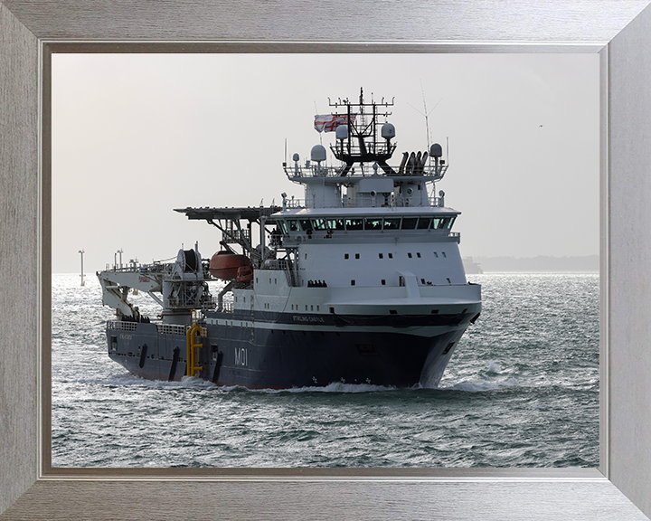 HMS Stirling Castle (M01) Photo Print - Enters Portsmouth 2025 - Royal Navy Mine Countermeasures Support Vessel