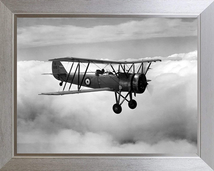 RAF Avro Type 621 Tutor in Flight Photo Print - Royal Air Force Aircraft Hampshire Prints 10 x 8 Silver Frame No