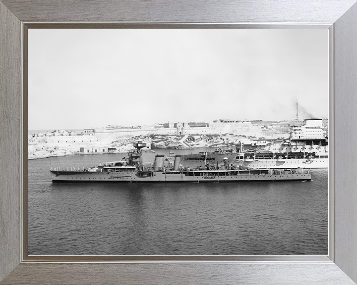HMS Coventry (D43) Royal Navy C Class Light Cruiser Port side Photo Print Wall Art Decor Posters, Prints, & Visual Artwork Hampshire Prints 10 x 8 Silver Frame No