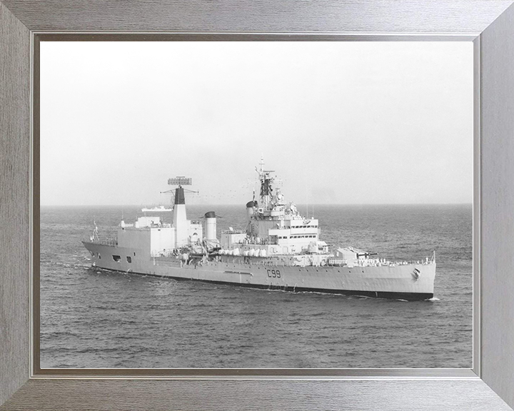 HMS Blake (C99) Royal Navy Tiger Class Light Cruiser Starboard View Photo Print Wall Art Decor Posters, Prints, & Visual Artwork Hampshire Prints 10 x 8 Silver Frame No