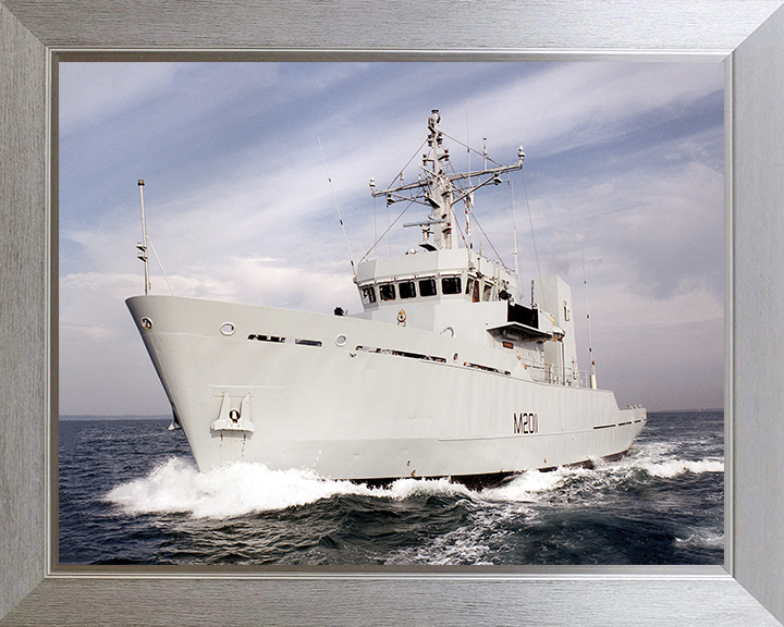 HMS Orwell (M2011) Photo Print - At Sea 1990 - Royal Navy River Class Minesweeper