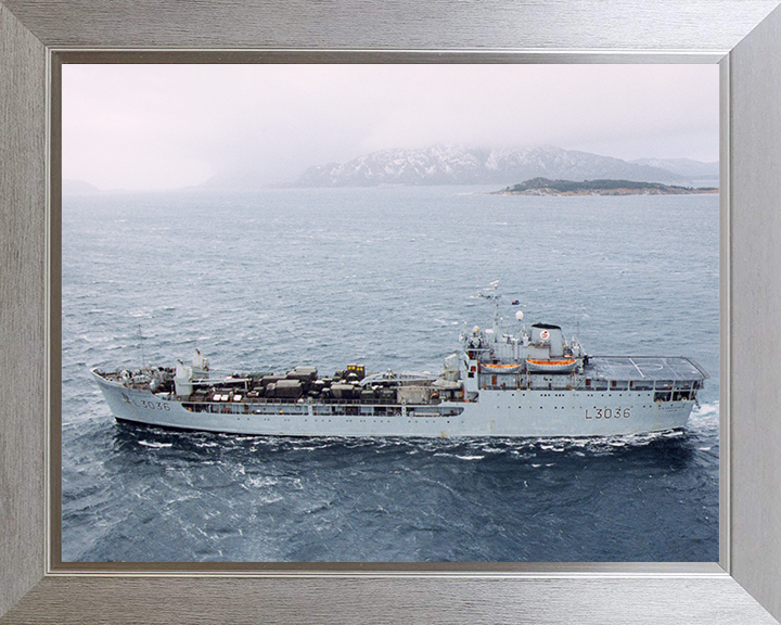 RFA Sir Percivale (L3036) Photo Print - Underway - Royal Fleet Auxiliary Round Table Class Ship Posters, Prints, & Visual Artwork Hampshire Prints 10 x 8 Silver Frame No