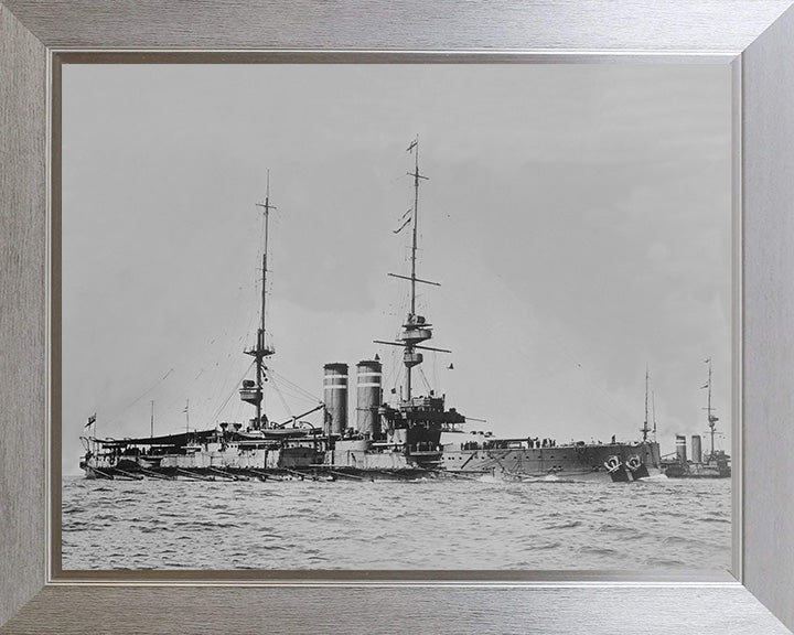 HMS King Edward VII Royal Navy pre dreadnought Battleship Photo Print or Framed Print - Hampshire Prints