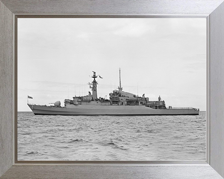 HMS Antelope (F170) Royal Navy Type 21 Frigate Low Port Beam View Photo Print Wall Art Decor Posters, Prints, & Visual Artwork Hampshire Prints 10 x 8 Silver Frame No