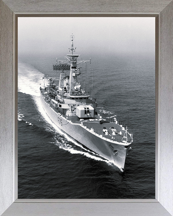 HMS Charybdis (F75) Photo Print - At sea 1976 - Royal Navy Leander Class Frigate Hampshire Prints 10 x 8 Silver Frame No