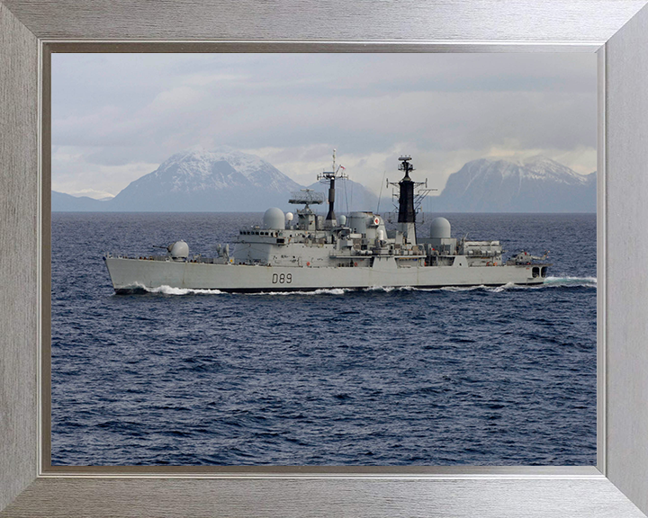 HMS Exeter (D89) Photo Print - At Sea March 2006 - Royal Navy Type 42 Destroyer Posters, Prints, & Visual Artwork Hampshire Prints 10 x 8 Silver Frame No