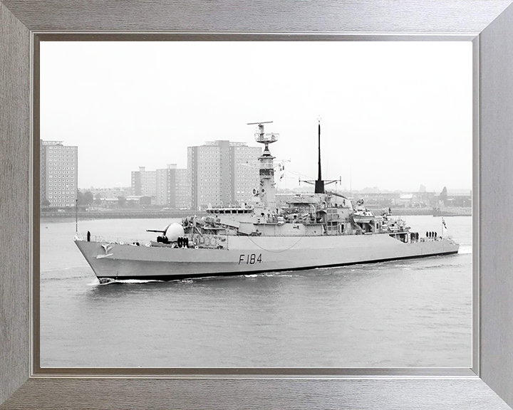HMS Ardent (F184) Royal Navy Type 21 Frigate Leaving Portsmouth Photo Print Wall Art Decor Posters, Prints, & Visual Artwork Hampshire Prints 10 x 8 Silver Frame No