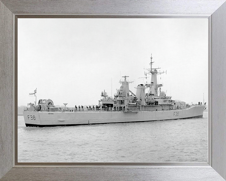 HMS Arethusa (F38) Royal Navy Leander Class Frigate Low Starboard View Photo Print Wall Art Decor Posters, Prints, & Visual Artwork Hampshire Prints 10 x 8 Silver Frame No
