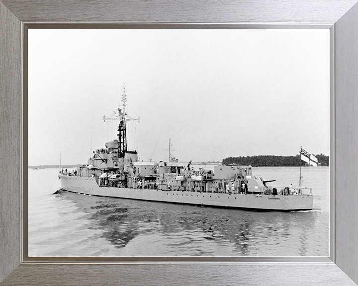 HMS Cassandra (D10) Royal Navy C Class Destroyer Port Quarter View Photo Print Wall Art Decor Posters, Prints, & Visual Artwork Hampshire Prints 10 x 8 Silver Frame No