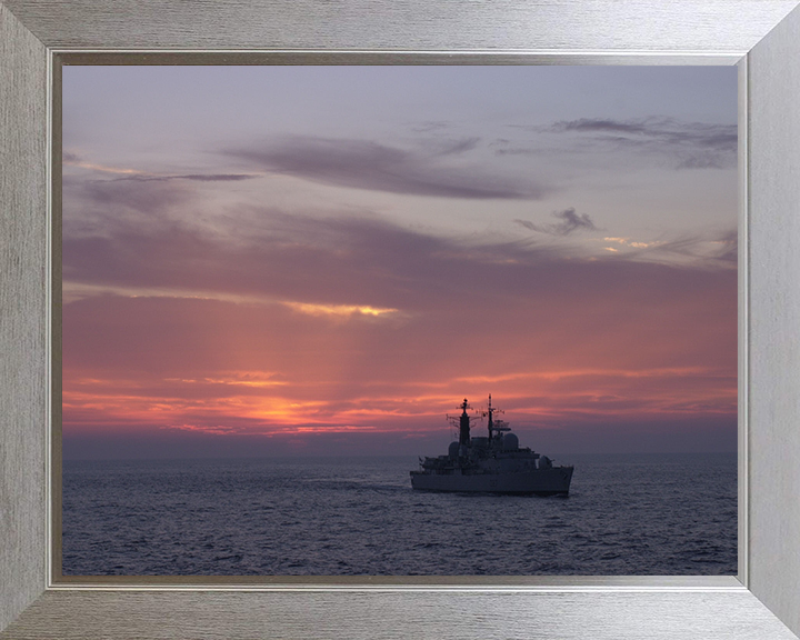 HMS Newcastle (D87) Photo Print - At Sunset 2000 - Royal Navy Type 42 Destroyer