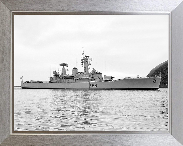 HMS Argonaut (F56) Royal Navy Leander Class Frigate Plymouth sound 1969 Photo Print Wall Art Decor Posters, Prints, & Visual Artwork Hampshire Prints 10 x 8 Silver Frame No