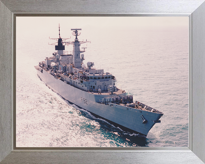 HMS Boxer (F92) Royal Navy Type 22 Frigate At Sea 1999 Photo Print Wall Art Decor Posters, Prints, & Visual Artwork Hampshire Prints 10 x 8 Silver Frame No