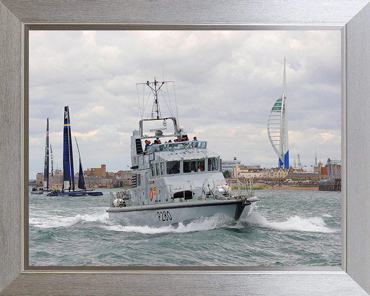 HMS Dasher (P280) Photo Print - Southsea 2015 - Royal Navy Archer Class P2000 Patrol Vessel Posters, Prints, & Visual Artwork Hampshire Prints 10 x 8 Silver Frame No
