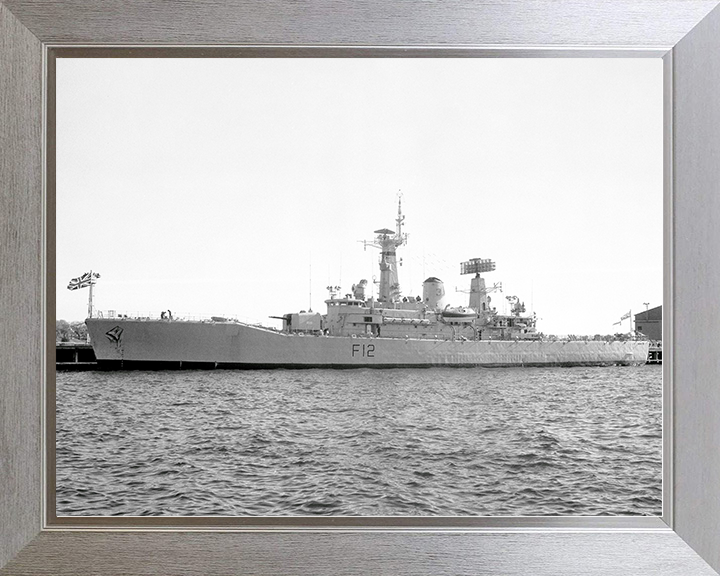 HMS Achilles (F12) Royal Navy Leander Class Frigate Photo Print Warship Decor Wall Art Posters, Prints, & Visual Artwork Hampshire Prints 10 x 8 Silver Frame No