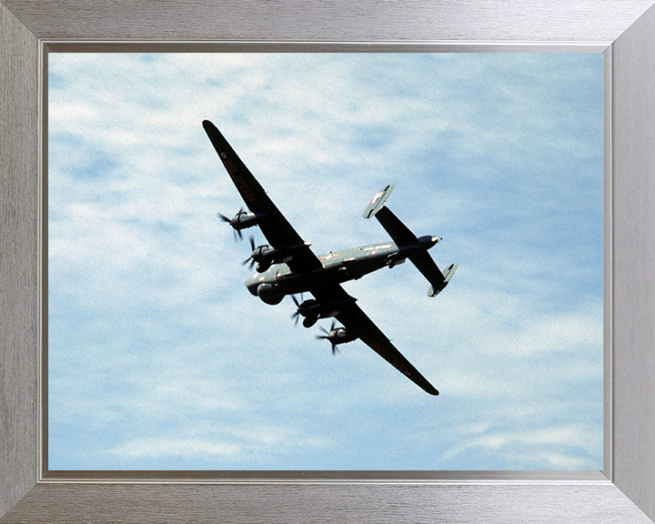 RAF Shackleton aircraft in flight Photo Print - Royal Air Force Aircraft Hampshire Prints 10 x 8 Silver Frame No