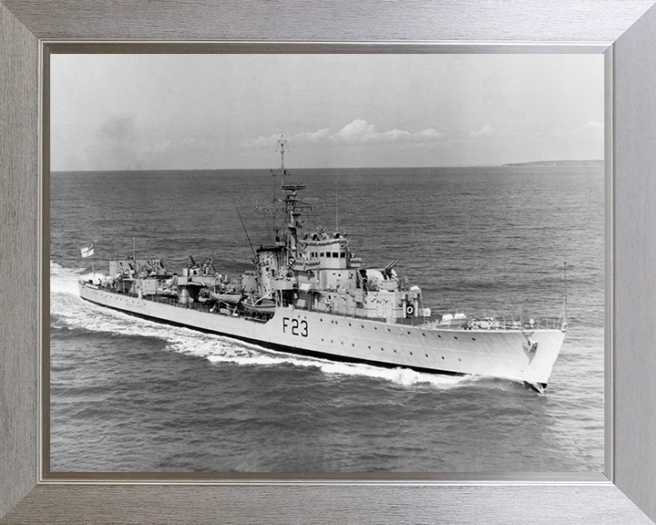 HMS Teazer (F23) Photo Print - At Sea 1955 - Royal Navy Type 16 Frigate Posters, Prints, & Visual Artwork Hampshire Prints 10 x 8 Silver Frame No