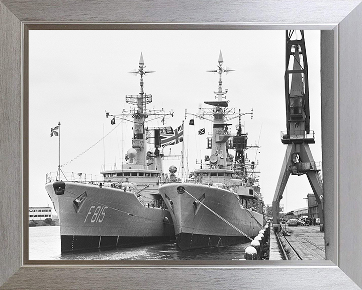 HMS Ariadne (F72) Photo Print - Amsterdam 1979 - Royal Navy Leander Class Frigate Hampshire Prints 10 x 8 Silver Frame No
