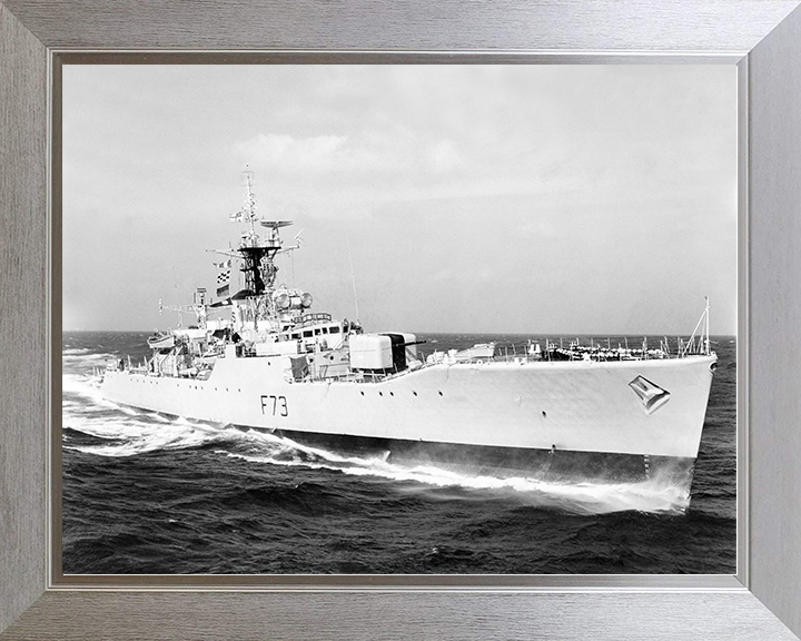 HMS Eastbourne (F73) Royal Navy Whitby Class Frigate Starboard View Photo Print Wall Art Decor Posters, Prints, & Visual Artwork Hampshire Prints 10 x 8 Silver Frame No