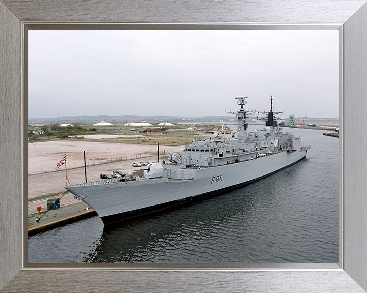 HMS Cumberland (F85) Photo Print - Barrow in Furness 2002 - Royal Navy Type 22 Frigate Posters, Prints, & Visual Artwork Hampshire Prints 10 x 8 Silver Frame No