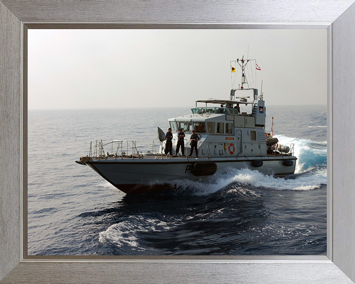 HMS Dasher (P280) Photo Print - Cyprus 2006 - Royal Navy Archer Class P2000 Patrol Vessel Posters, Prints, & Visual Artwork Hampshire Prints 10 x 8 Silver Frame No