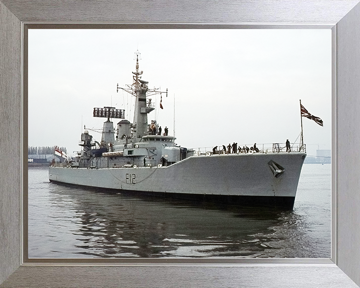 HMS Achilles (F12) Royal Navy Leander Class Frigate Photo Print Warship Wall Art Poster Posters, Prints, & Visual Artwork Hampshire Prints 10 x 8 Silver Frame No