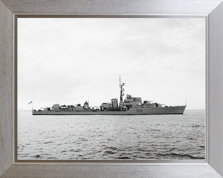 HMS Cassandra (D10) Royal Navy C Class Destroyer Starboard Beam View Photo Print Wall Art Decor Posters, Prints, & Visual Artwork Hampshire Prints 10 x 8 Silver Frame No